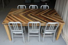 Rustic Reclaimed & Sustainably Harvested Wood Kitchen Farm Table 1 small