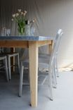 Rustic Reclaimed & Sustainably Harvested Wood Kitchen Farm Table With Zinc Top 3 small
