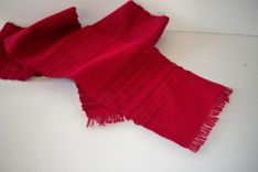 Red Scarf Cotton Woven By Hand 3 small