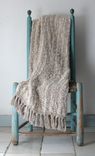 Throw Hand Woven Natural Wool Cotton Rustic Cottage Or Beach Living 1 small