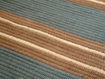 Earthy Brown Or Blue Brown Wool Rug 2 Ft X 4 Ft Hand-Woven 6 small