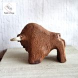 Cave Art Bison Artist Hand Carved Rendition Buffalo Cave Art 1 small