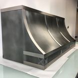 #110 Patina Zinc Range Hood With Stainless Straps 2 small