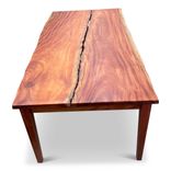 African Mahogany Dining Table + 2 Benches 4 small