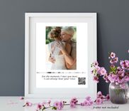 Voice Memorial Gift, Soundwave Art Qr Code, In Loving Memory, Photo Canvas Print 1 small
