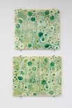 Fused Glass Tiles, Shadow Print 1 small