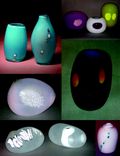 Blown Glass Vases 3 small