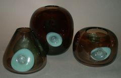 Blown Glass Vases 4 small
