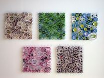 Glass Wall Panel Art Work, Fused Tubing Series 4 small