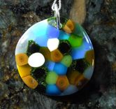 Fused Glass Pendants 3 small