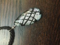 Glass Necklace, Teardrop Shaped 2 small
