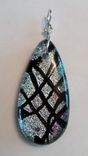 Glass Necklace, Teardrop Shaped 1 small