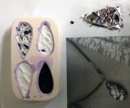 Glass Necklace, Teardrop Shaped 3 small