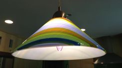 Light Fixture, Pendant, Fused And Slumped Glass 1 small