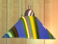 Light Fixture, Pendant, Fused And Slumped Glass 2 small
