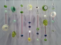 Glass Circles, Hanging Sculpture 5 small
