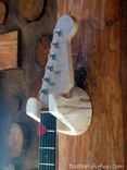Guitar Wall Hanger, Unique Wood Log Instrument Stand Display 2 small