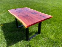Epoxy Resin Red Cedar Coffee Table 6 small