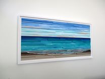 Costal Wall Art, Abstract Beach Painting, Ocean Wall Art, Beach Art, Tropical Wall Art 2 small