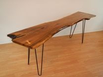 Live Edge Black Walnut Console Table With Hairpin Legs 1 small