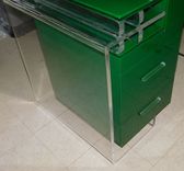 Acrylic Waterfall Edge Desk With Drawers - Hand Crafted, Custom Made 3 small