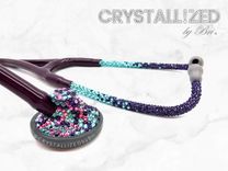 Ombre Crystallized Littmann Master Cardiology Stethoscope Nurse Bling European Crystals Bedazzled 2 small