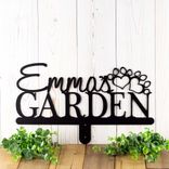 Personalized Garden Pet Memorial Metal Sign with Paw Prints 1 small