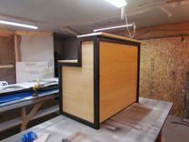 Steel And Select Pine Reception Desk 4 small