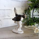 Courtly Songbirds Checked Figurine Black And White Stripes Decor 2 small