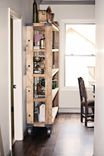 Reclaimed Wood Rolling Cart 3 small