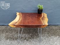 Live Edge Walnut Coffee Table- Dark Wood- Natural Edges- Live Edge Slab Table- Rustic- Modern 4 small
