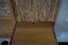Platform Bed With Wood Mosaic Headboard 6 small