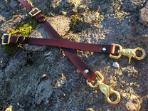 Red Leather Suspenders 1 small