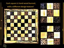 Chess Board, Chessboard, Custom, Hand Created, Wood Burned, Wood Anniversary Gift, Husband Gift 1 small