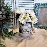 Vase Camellia Flower Arrangement Vintage French Tabletop Bucket Planter 2 small