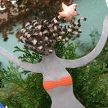 Metal Art Mermaid Christmas Tree Topper Recycled Metal Tree Ornament 2 small
