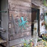 Large Metal Octopus Wall Sculpture Ocean Wall Decor Teal Aqua Blue 30 X 30 Beach House Wall Art 5 small