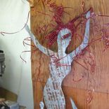 Handmade Upcycled Metal Mermaid Wall Art Sculpture 3 small