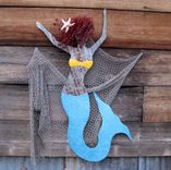 Handmade Upcycled Metal Mermaid Wall Art Sculpture 4 small