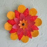Handmade Upcycled Metal Flower Wall Art Sculpture 1 small