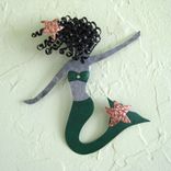 Handmade Upcycled Metal Mermaid Sculpture "Fern'' 1 small