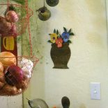 Handmade Upcycled Metal Pansies Wall Art Sculpture 1 small