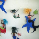 Handmade Upcycled Metal Mermaid Wall Art Sculpture 2 small