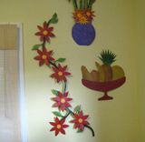 Handmade Upcycled Metal Climbing Flower Vine Wall Art Sculpture 1 small