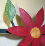 Handmade Upcycled Metal Climbing Flower Vine Wall Art Sculpture 3 small
