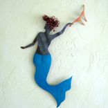 Handmade Upcycled Metal Mermaid Wall Art Sculpture 1 small