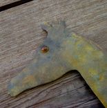 Handmade Upcycled Metal Giraffe Wall Art Sculpture 1 small