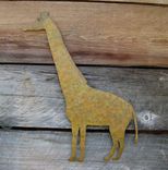Handmade Upcycled Metal Giraffe Wall Art Sculpture 2 small