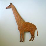 Handmade Upcycled Metal Giraffe Wall Art Sculpture 3 small