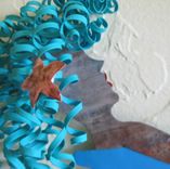 Handmade Upcycled Metal Mermaid In Bathtub Wall Art Sculpture 3 small
